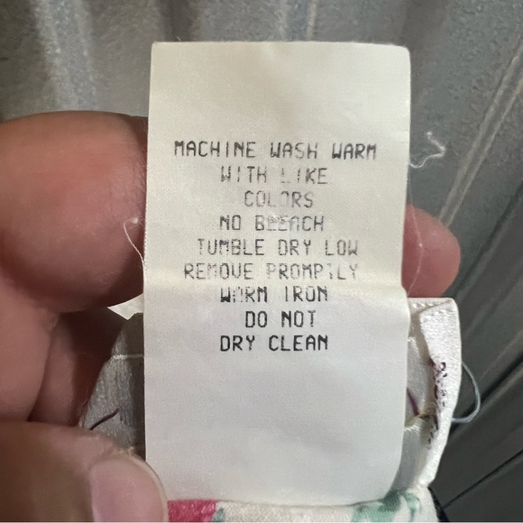 Worthington vintage floral print 100% cotton midi knee length dress size 10 - Picture 10 of 10